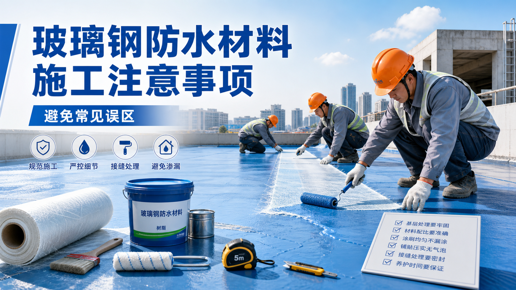 玻璃钢防水材料施工注意事项，避免常见误区 丹东 版